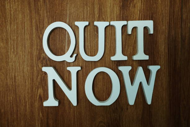istock Quit Now word alphabet letters on wooden background 1146835236