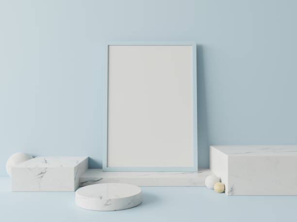 istock Podium in abstract mock up poster for placing products 1146836269