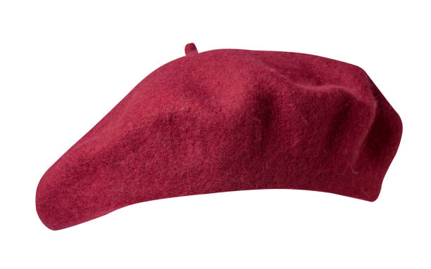Beret isolated on white background. hat female beret