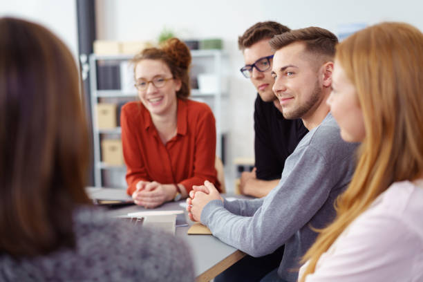 istock Five young business partners in a meeting 1146839341