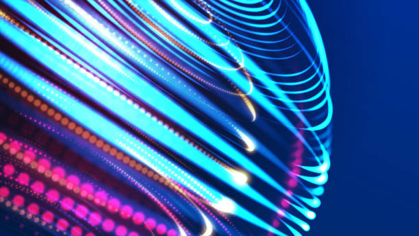 istock Digital light world cyber space 3D rendering background, neon colorful global world in cyber space, future energy power technology and internet connection concept 1146840419