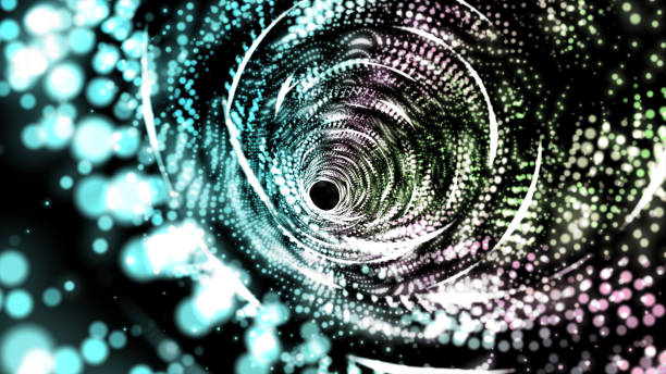 istock Digital light tunnel, abstract digital cyber space light tunnel background, future cyber system program and data transfer for presentation opening company blue theme, 3d rendering. 1146840448