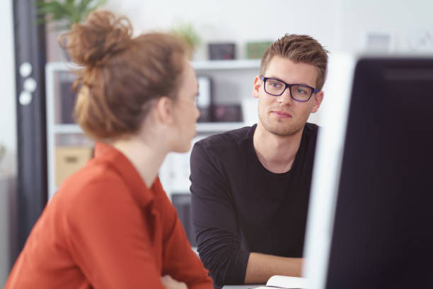 istock Serious young businessman in a meeting 1146841786