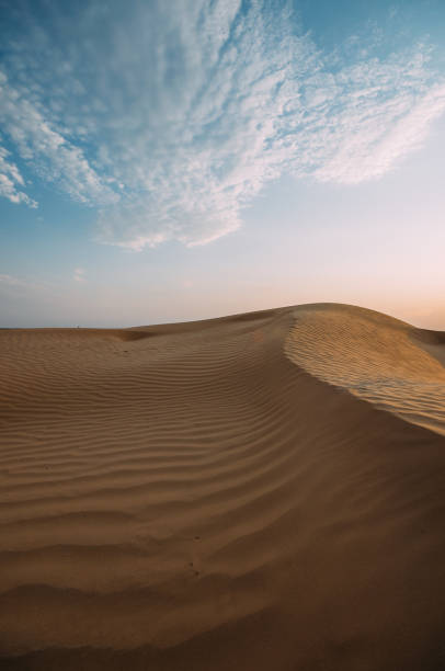 istock Desert with sand dunes on a clear sunny day. Desert landscape 1146842988