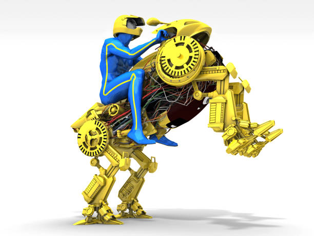 istock Rampant Robot Horse and Rider 1146843151