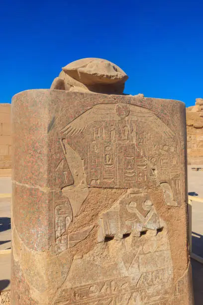 Scarab monument at Karnak temple in Luxor, Egypt