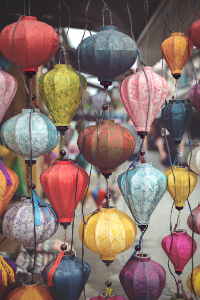 istock Colorful Asian lanterns in daylight 1146858322