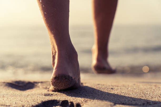 istock Woman legs. Beach scene 1146859868