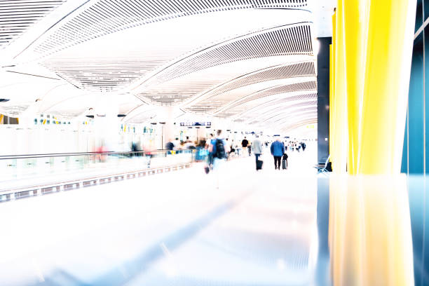 istock Blurred People Using Walkway at Airport 1146862758