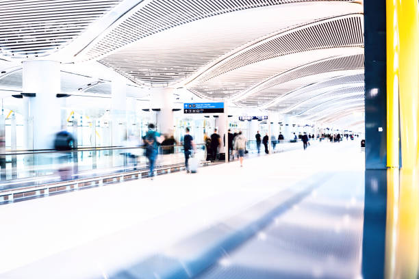 istock Blurred People Using Walkway at Airport 1146862782