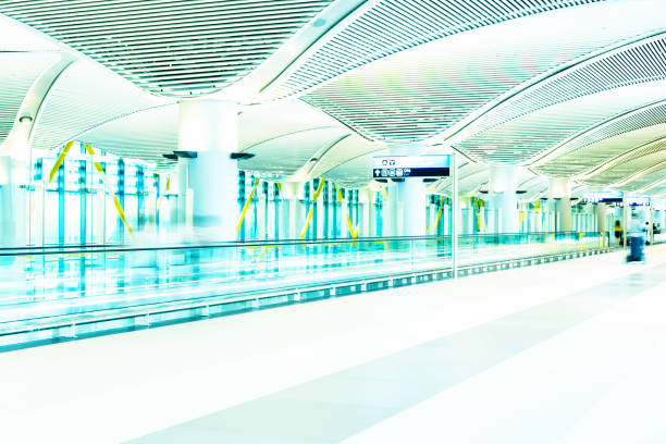 istock Blurred People Using Walkway at Airport 1146862831