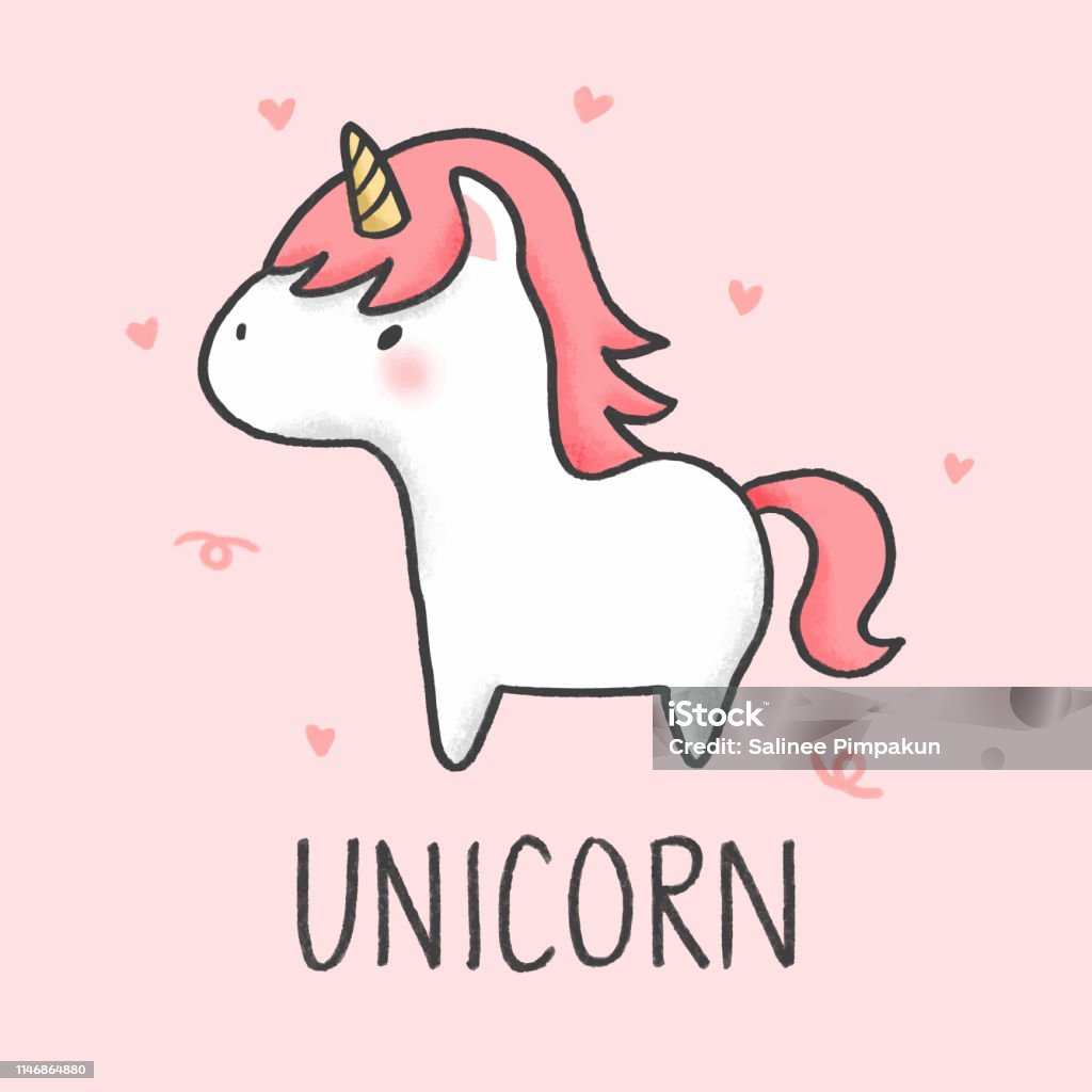 Phong Cách Vẽ Tay Hoạt Hình Kỳ Lân Dễ Thương Hình minh họa Sẵn có ...