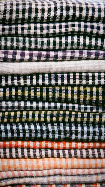 istock colorful towels, diaper, folded textiles, cloth as a background 1146865292