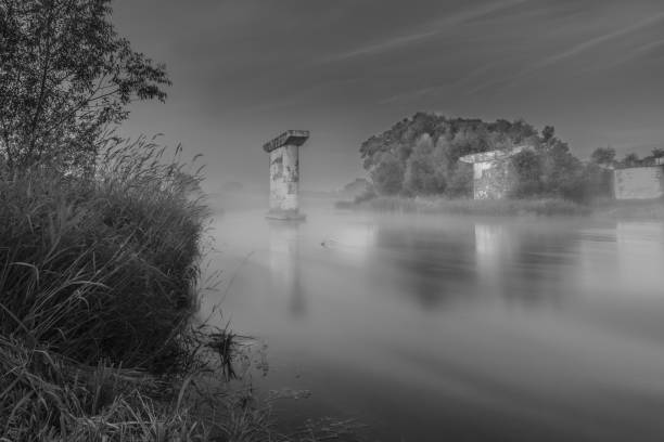 istock Fog at dusk on the river in the early morning 1146866148