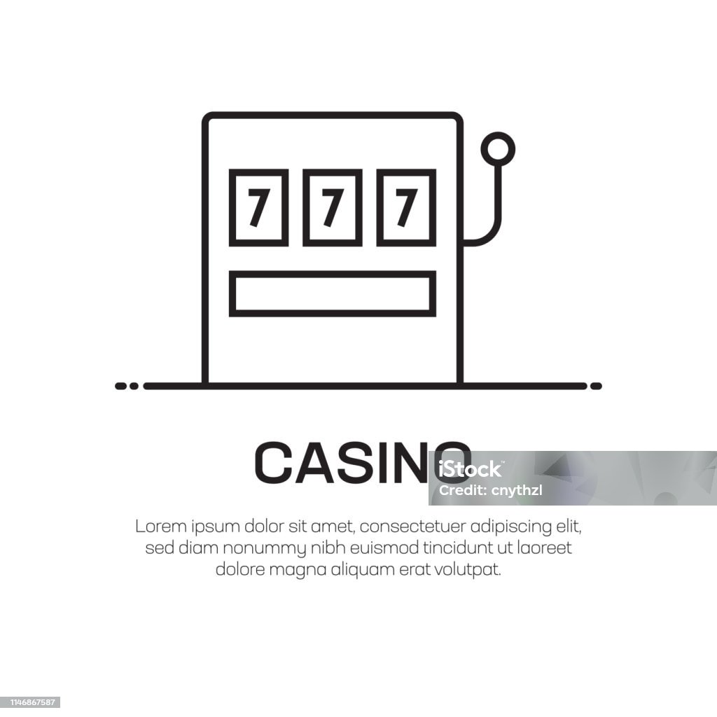 Casino Vector Line Icon - Simple Thin Line Icon, Premium Quality Design Element Icon Symbol stock vector
