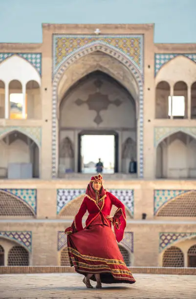 Photo of beautiful young iranian lady in a mosque