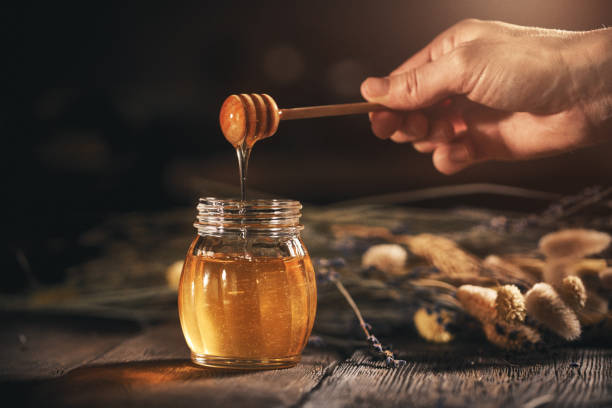 istock Honey products on wooden table 1146872750