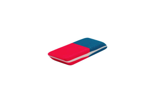 istock Single rectangular rubber eraser for pencil and pen ink isolated on white background. Clipping path 1146874350