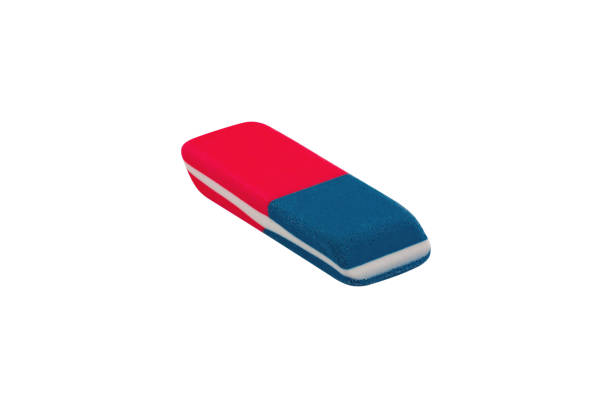 istock Single rectangular rubber eraser for pencil and pen ink isolated on white background. Clipping path 1146874351
