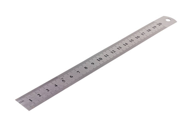 istock Single metal ruler with digits and scale isolated on white background. Clipping path 1146875073