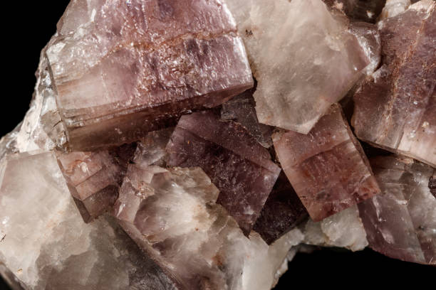 istock Macro stone Aragonite mineral on a black background 1146875100
