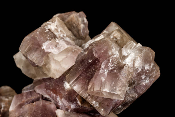 istock Macro stone Aragonite mineral on a black background 1146875136