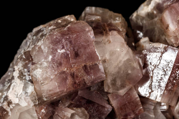 istock Macro stone Aragonite mineral on a black background 1146875163