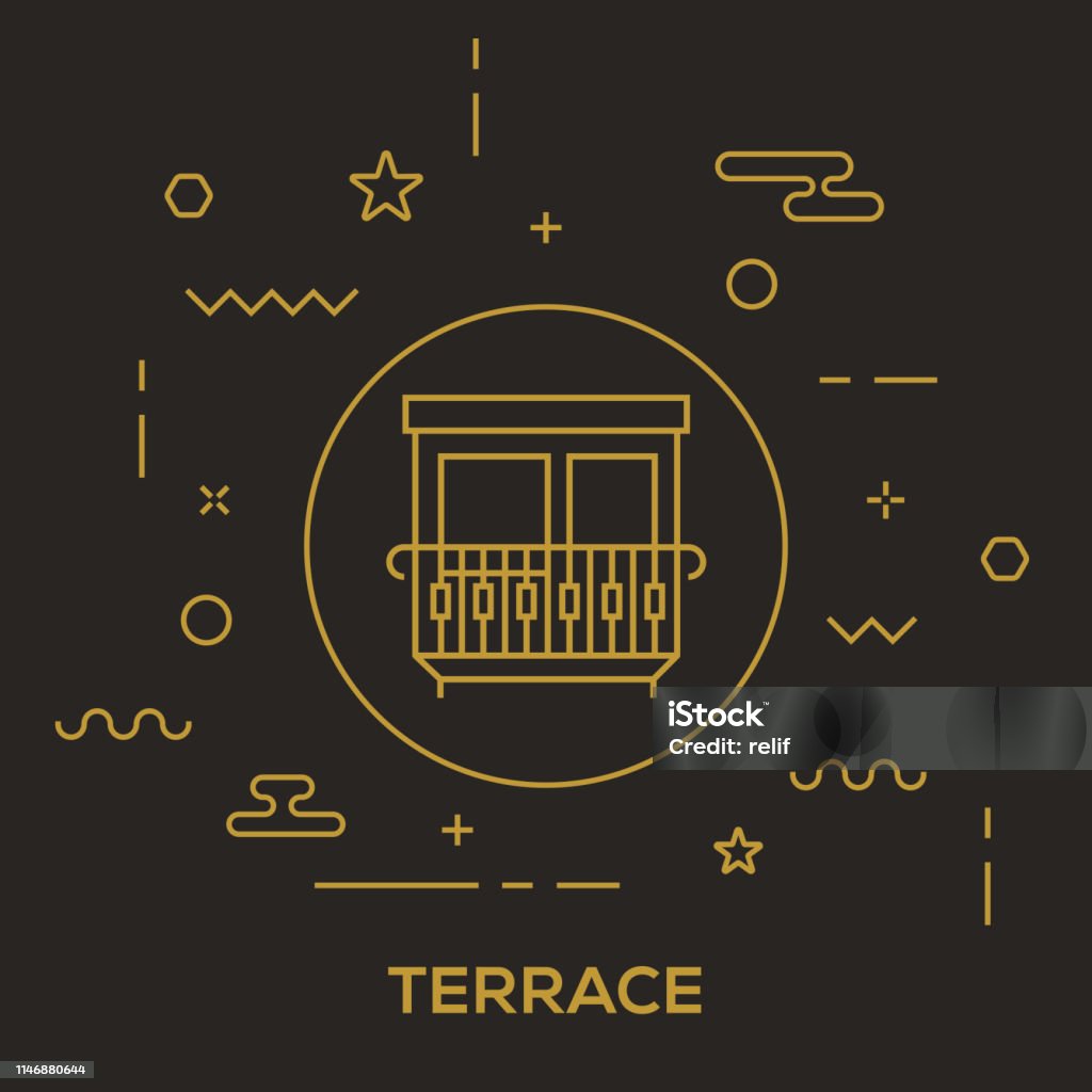 Terrace Vector Terrace Concept Stock Illustration - Download Image Now - Architecture ...