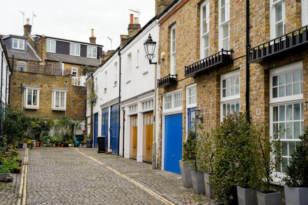 istock Colored Street downtown London 1146881734