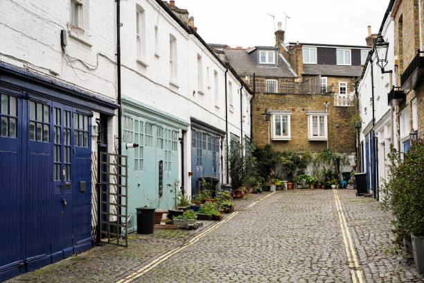istock Colored Street downtown London 1146883488
