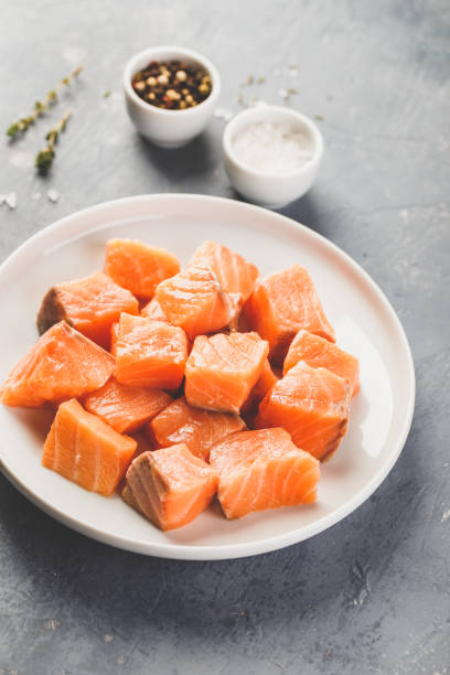 istock Close up at pieces of Salmon 1146886268