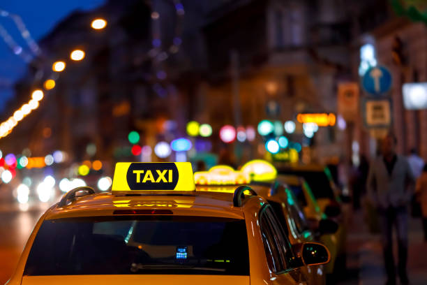 istock Yellow taxi cab detail 1146893028