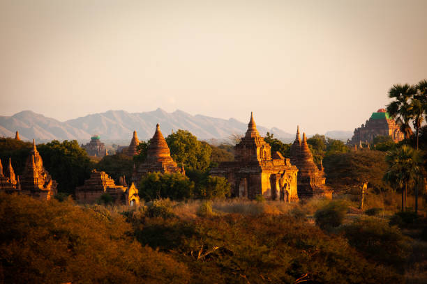 istock Ancient buddhist temple pagoda in Bagan, Myanmar (Burma), in sunset 1146895312