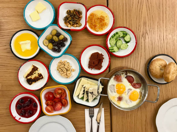 istock Turkish Breakfast on Wooden Table at Restaurant. 1146898865
