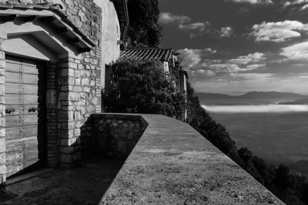 istock Panoramic view from an ancient religious convent in Umbria Italy 1146899777