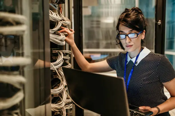 engineer in the server room