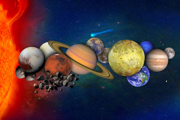 istock Solar system concept. Collage with planets and moons in outer space with sun. Elements of this image furnished by NASA. 1146900026