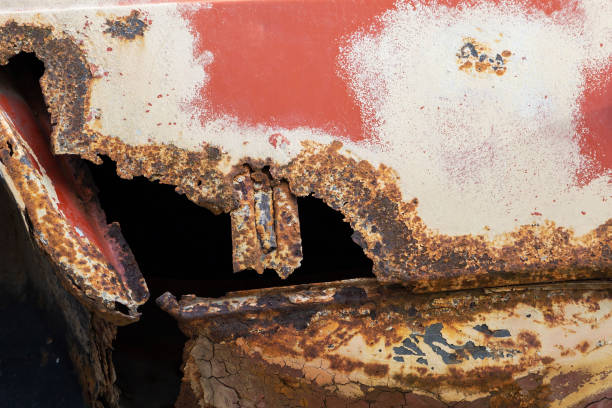 istock Rusty iron sheet, metal oxidation. Corrosion protection. 1146903438