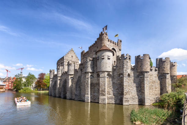 Gent, Belgium. April 24th 2019: The Gravensteen at Ghent
