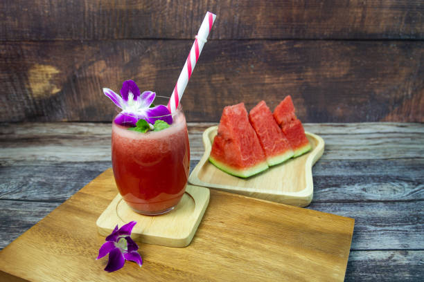 istock Fresh watermelon and watermelon juice fruit drink for hot summer days 1146905225