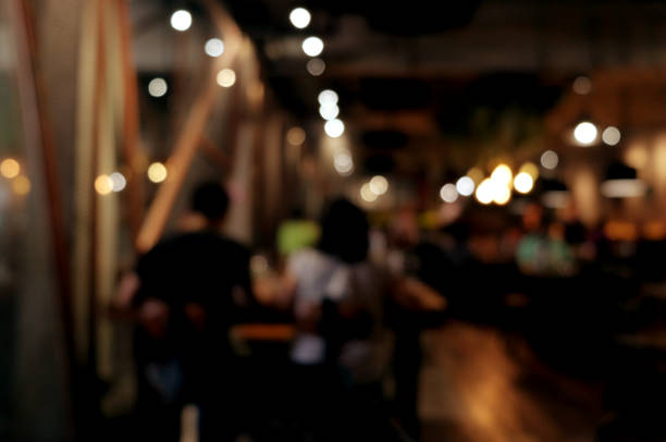 istock Blur coffee shop - cafe blurred with bokeh background, vintage style 1146906548