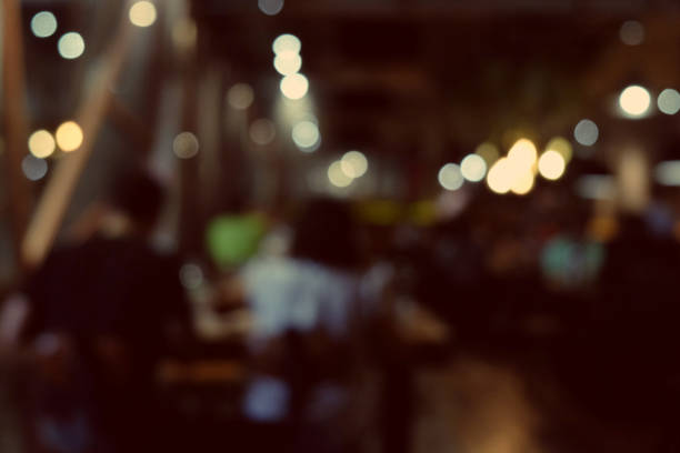 istock Blur coffee shop - cafe blurred with bokeh background, vintage style 1146906588
