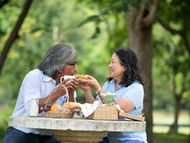 istock Happy senior couple spend the time together 1146914139