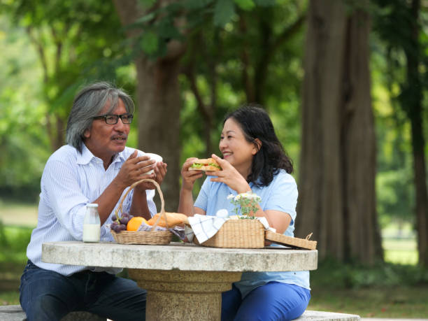 istock Happy senior couple spend the time together 1146914220