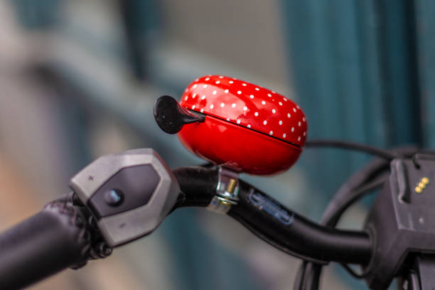 Closeup van rode fietsbel