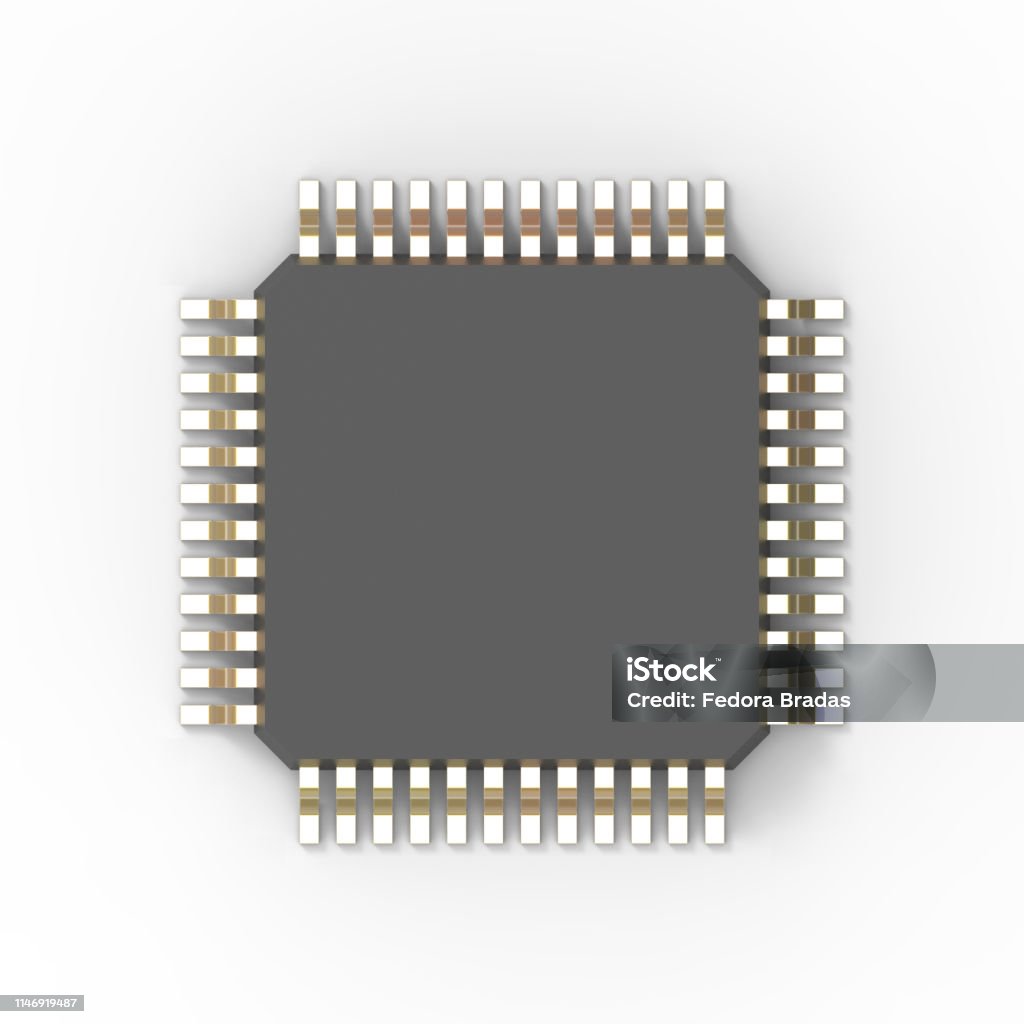 Processor Object Micro Processorisolated On White Background Stock Photo - Download ...