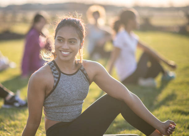 istock Smiling exercise girl 1146919807