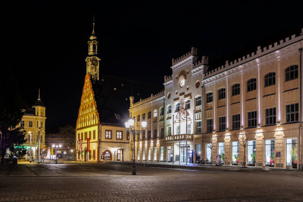 istock Zwickau Town Hall at Night in Germany 1146920101
