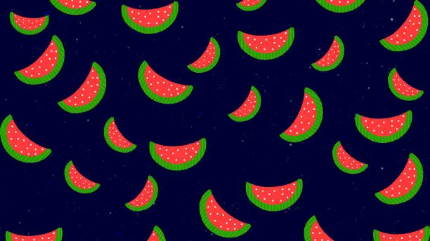 Vector illustration of Watermelon Slice Background