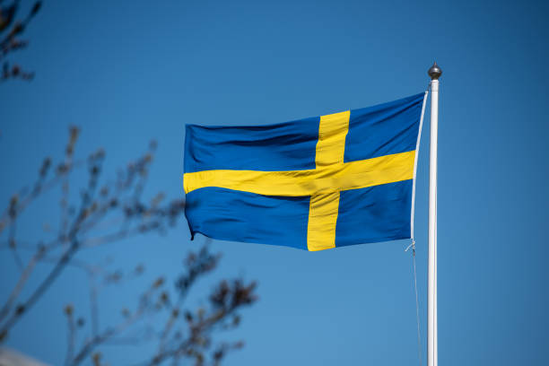 istock Swedish flag on a flag pole 1146921053